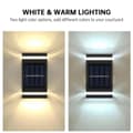 Miniatyrbild 6 av 11: OBOSOE 2PCS Solar Night Fence Lights LED-väggbelysning,IP65 Vattentät sol trädgårdsljus,Gårdsdekorativa ljus