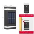 Miniatyrbild 8 av 11: OBOSOE 2PCS Solar Night Fence Lights LED-väggbelysning,IP65 Vattentät sol trädgårdsljus,Gårdsdekorativa ljus