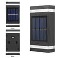 Miniatyrbild 9 av 11: OBOSOE 2PCS Solar Night Fence Lights LED-väggbelysning,IP65 Vattentät sol trädgårdsljus,Gårdsdekorativa ljus
