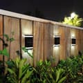 Miniatyrbild 10 av 11: OBOSOE 2PCS Solar Night Fence Lights LED-väggbelysning,IP65 Vattentät sol trädgårdsljus,Gårdsdekorativa ljus