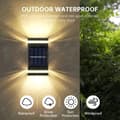 Miniatyrbild 2 av 11: OBOSOE 2PCS Solar Night Fence Lights LED-väggbelysning,IP65 Vattentät sol trädgårdsljus,Gårdsdekorativa ljus