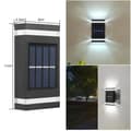 Miniatyrbild 1 av 10: OBOSOE 2PCS Solar Night Fence Lights LED-väggbelysning,IP65 Vattentät sol trädgårdsljus,Gårdsdekorativa ljus