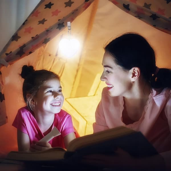 Nattelys / Hjerteformet LED-Lampe med Berøringssensor – Bærbar