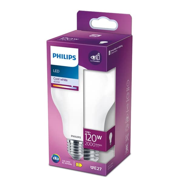 LED-lampa Philips D 120 W 13 W E27 2000 Lm 7 x 12 cm (4000 K) 7 x 12 cm