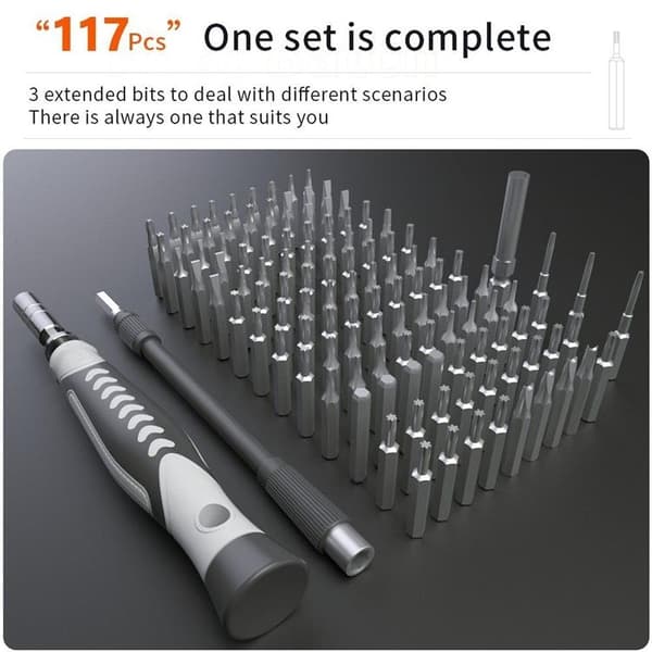 UF-TOOLS - 130 i 1 Precisionsskruvmejsel med utbytbara bits