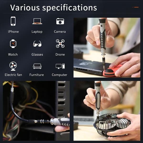 UF-TOOLS - 130 i 1 Precisionsskruvmejsel med utbytbara bits
