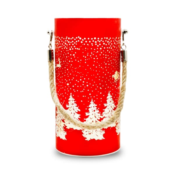 Forever Light Christmas Glaslykta L FCL-10 - Röd Guld