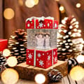 Miniatyrbild 3 av 5: Forever Light Christmas Snow Globe Lykta GIFT FLX-3