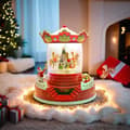 Miniatyrbild 4 av 5: Forever Light Christmas Snow Globe Lykta CAROUSEL FLX-4