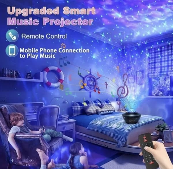 Galaxy-lamppu / avaruuslamppu Bluetooth-kaiuttimella