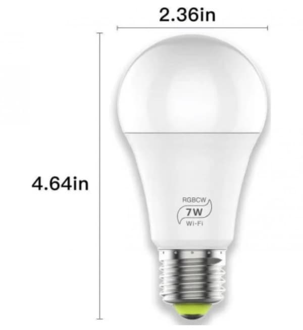 Smart LED-lampa E27 Dimbar 7W RBG Wi-Fi