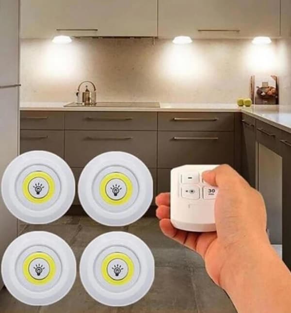 LED-Lampor Spotlights med Fjärrkontroll (3-pack)