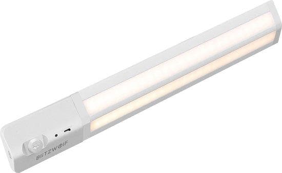 BW-LT8 LED-skåpslampa - skåpslampa med rörelsesensor - USB-uppladdningsbar - LED-kökslampa - 3000K färgtemperatur - med utbytbart litiumbatteri - 37cm