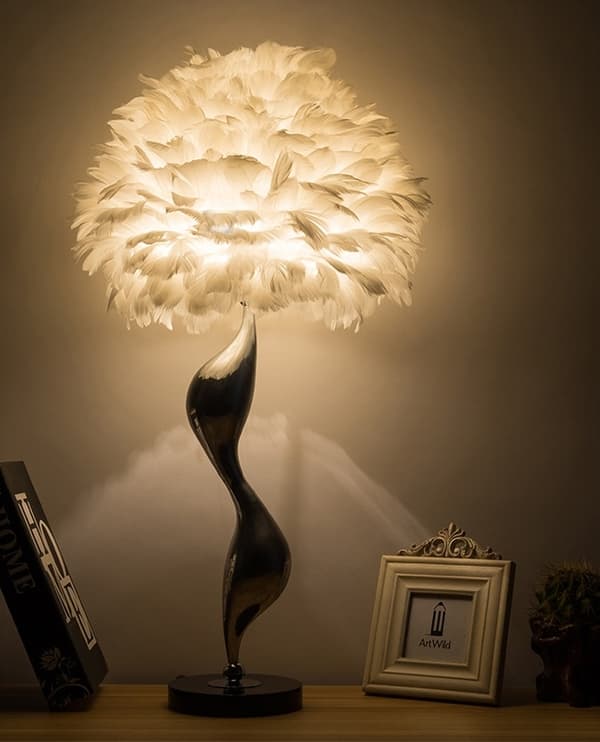 Bordlampe Blanche 43x69cm hvid