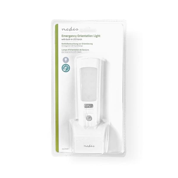 Nedis LED-Yövalo ja Taskulamppu | Verkkovirtakäyttöinen | 220 - 240 V AC 50 Hz | 1.3 W | Ladattava | Nimellisvaloteho: 37 lm | Valoalue: 3 m | Säteen