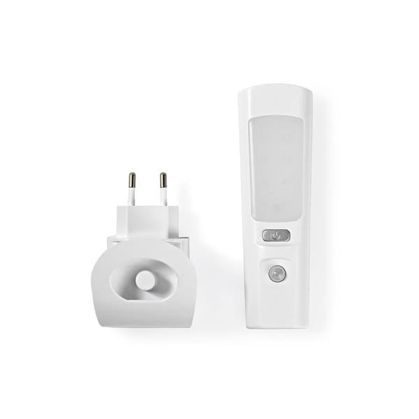 Nedis LED-Yövalo ja Taskulamppu | Verkkovirtakäyttöinen | 220 - 240 V AC 50 Hz | 1.3 W | Ladattava | Nimellisvaloteho: 37 lm | Valoalue: 3 m | Säteen