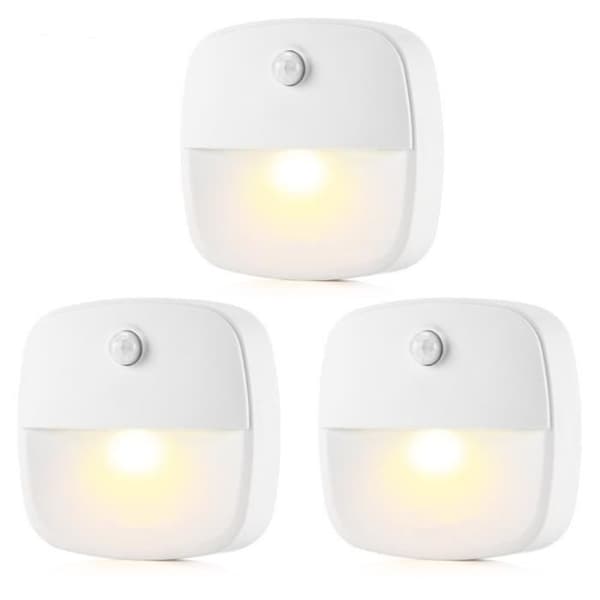 3 st inomhus rörelsesensorlampa, batteridriven rörelsesensorlampa, automatisk LED nattlampa för sovrum, hall
