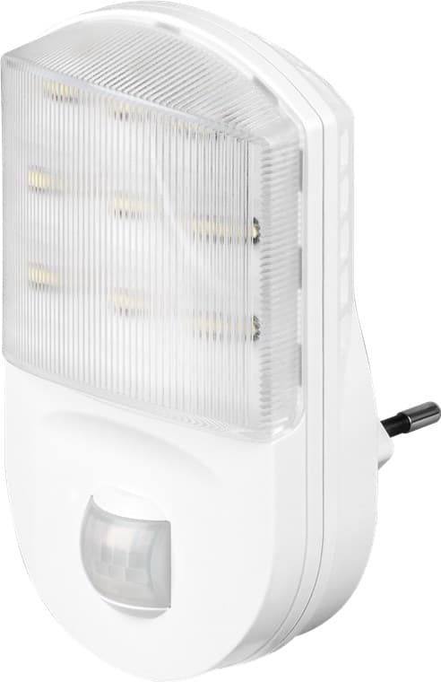 Goobay LED-nattelys med bevægelsesdetektor kold hvid, 120° detektion, 5 m rækkevidde, til indendørs brug (IP20)