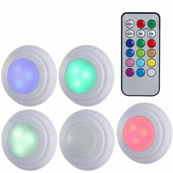 MAVURA nattlampa »TOUCH LIGHTS RGB skåpbelysning skåpbelysning sladdlös LED-belysning Tap Click [set med 5]«