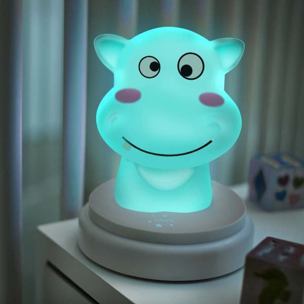 Alecto SILLY HIPPO LED yövalo virtahepo sininen