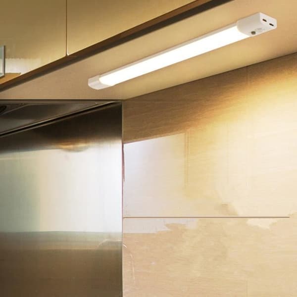 2st 30 cm uppladdningsbar USB trådlös LED-garderobslampa med rörelsesensor, LED-belysning Köksstudiegarderob Nattlampa