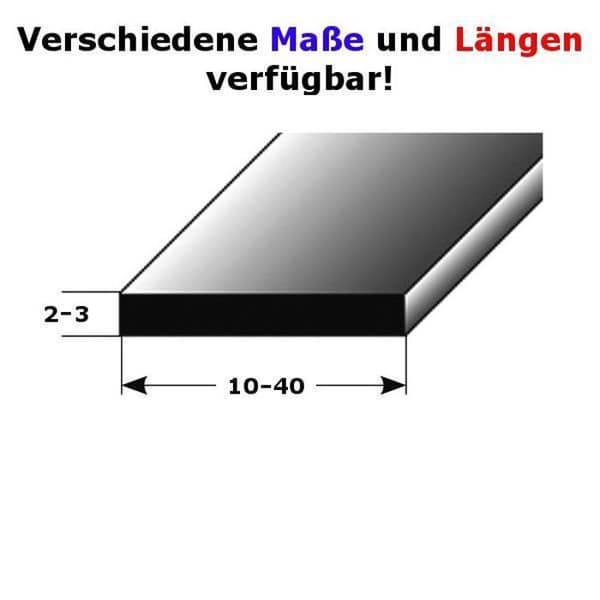 Platt bar | monteringsprofil | byggprofil | i aluminium | Längd:1000mm | Bredd: 40 mm