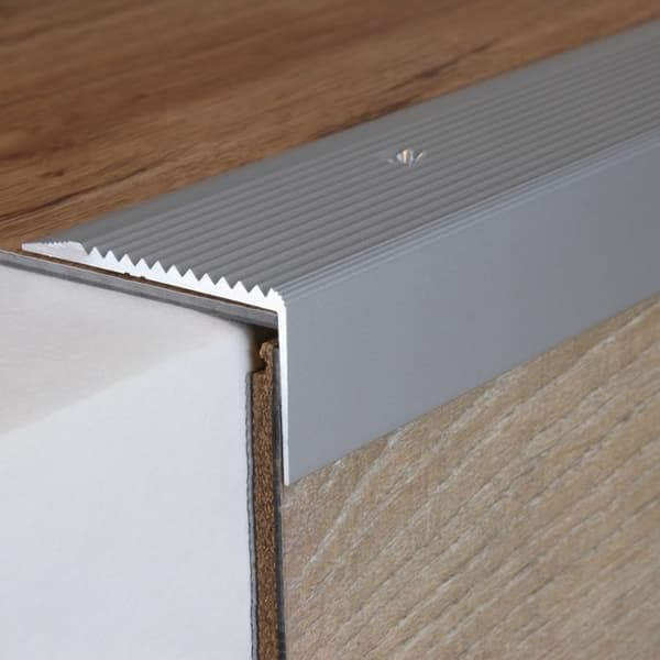 PROVISTON Profil för trappnos Aluminiumhörn 28 x 50 x 1000 mm Silverfärgad