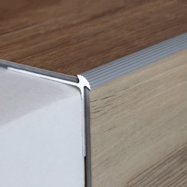 PROVISTON Profil för trappnos aluminiumhörn 3 x 30 x 40 x 1000 mm Silverfärgad