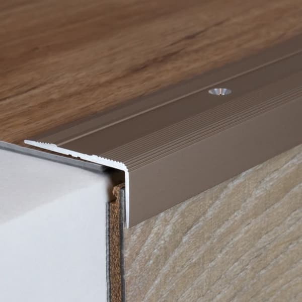 PROVISTON Profil för trappnos i aluminium 15 x 36 x 1000 mm Silverfärgad