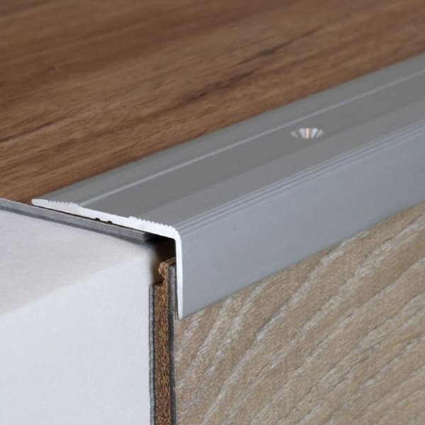 PROVISTON Profil för trappnos i aluminium 15 x 36 x 1000 mm Silverfärgad