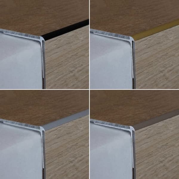 Trappa steg i anodiserad mörkbrons 2 x 30 x 40 x 1000 mm med hål 1 styck