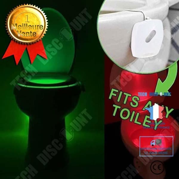 TD® Light Human Motion Sensing toalettljus/ 12 rött och grönt ljus toalettsensorer