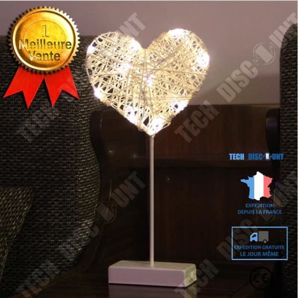 TD® liten bordslampa Kreativ handvävd LED-nattlampa Dekorativ kärlekslampa