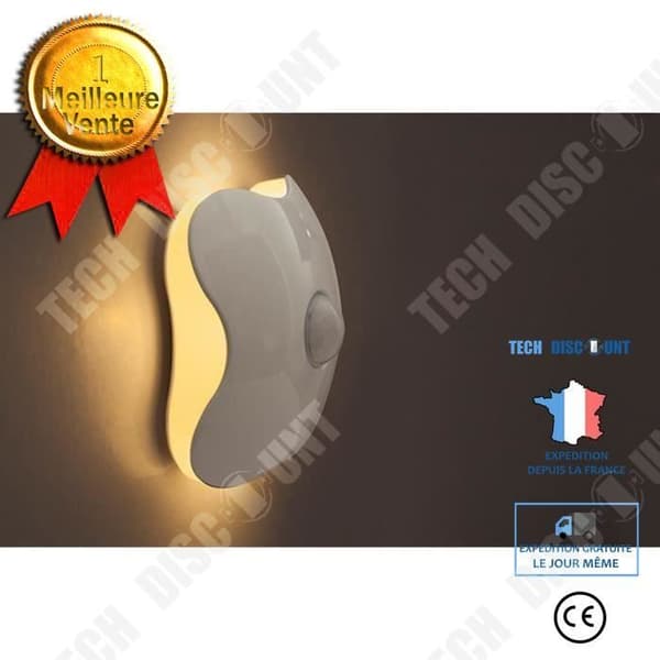 TD® Luftfuktare USB konstiga laddningssensor nattlampa kropp led sovrumslampa Creative Cabinet Light