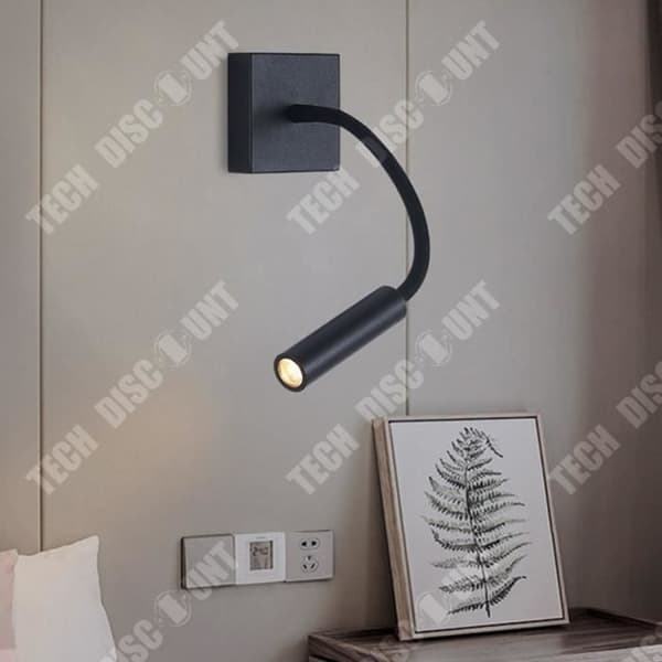 TD® LED-läsningslampa Justerbar slang Ögonskydd mot mjukt ljus Metallströmbrytare Nacklampa