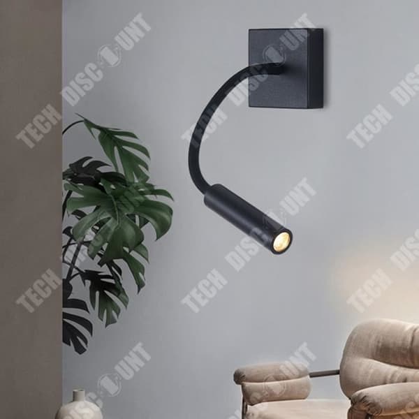 TD® LED-läsningslampa Justerbar slang Ögonskydd mot mjukt ljus Metallströmbrytare Nacklampa