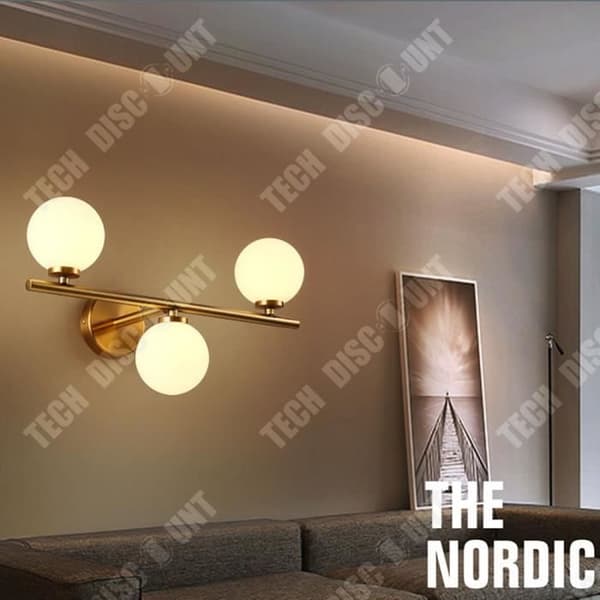 TD® 3 Head Orb Vägglampa Varmt Ljus Kreativt Personligt ögonskydd mot mjukt ljus Korridorvägglampa