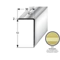 Miniatyrbild 2 av 4: PROVISTON Stegprofil 30 x 22-52 x 1000 mm Metallprofil av hög kvalitet i guldaluminium | 1 Styck