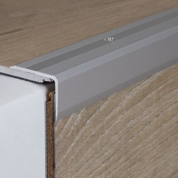PROVISTON Steg 30 x 22 - 52 x 1000 mm Högkvalitativ metallprofil av silverfärgad aluminium, robust och hållbar