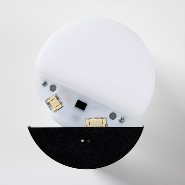 Loevschall Polaris Square, rund lampe, lys under køkkenskabe, bevægelsessensor, skjult montering, komplet monteringssæt, CRI-værdi 90+