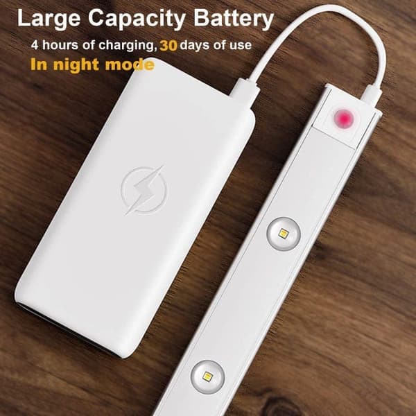OBOSOE langaton kaappivalaistus / LED-valaistus liiketunnistinmagneetilla, 3 valotilaa ja himmennettävä, ladattava, 2 kpl