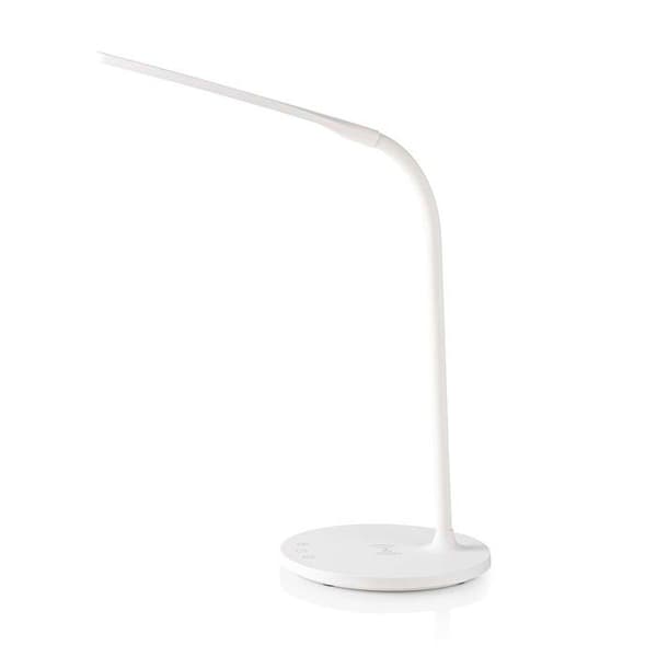 LED-skrivbordslampa med dimmer och trådlös laddare 15 W Nedis Vit