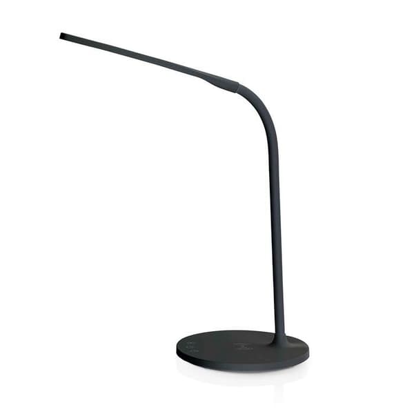 Skrivbordslampa LED med dimmer och trådlös laddare 15 W Nedis Svart
