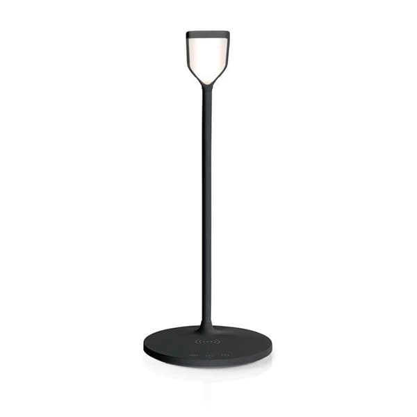 Skrivbordslampa LED med dimmer och trådlös laddare 15 W Nedis Svart
