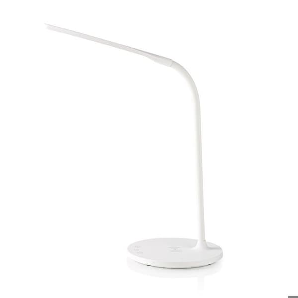LED Skrivbordslampa med Dimmer och Trådlös Laddare 10 W Nedis Vit