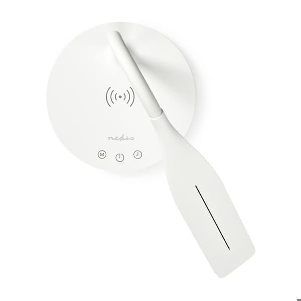 LED Skrivbordslampa med Dimmer och Trådlös Laddare 10 W Nedis Vit