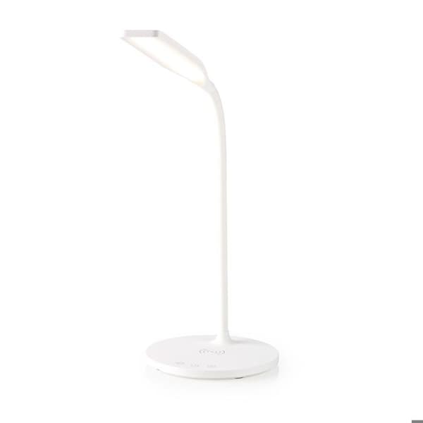 LED Skrivbordslampa med Dimmer och Trådlös Laddare 10 W Nedis Vit