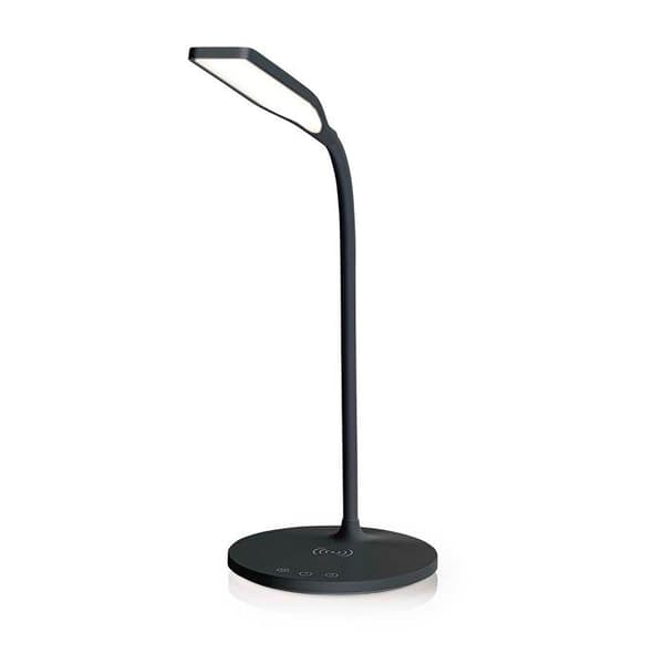 Skrivbordslampa LED med dimmer och trådlös laddare 15 W Nedis Svart Svart