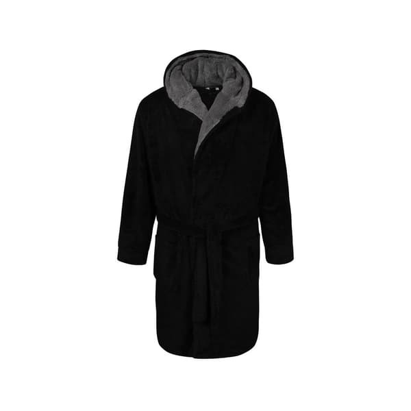 Duke Mens D555 Newquay Hooded Kingsize Dressing Gown Black XXL