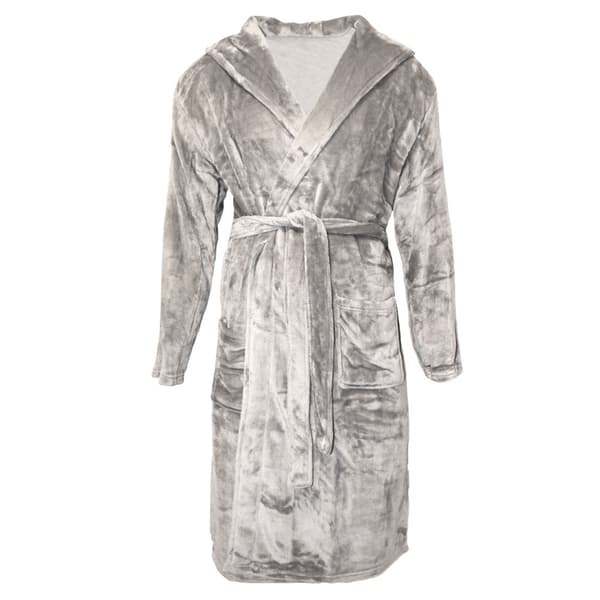 Pierre Roche Mens Soft Touch Hooded Dressing Gown